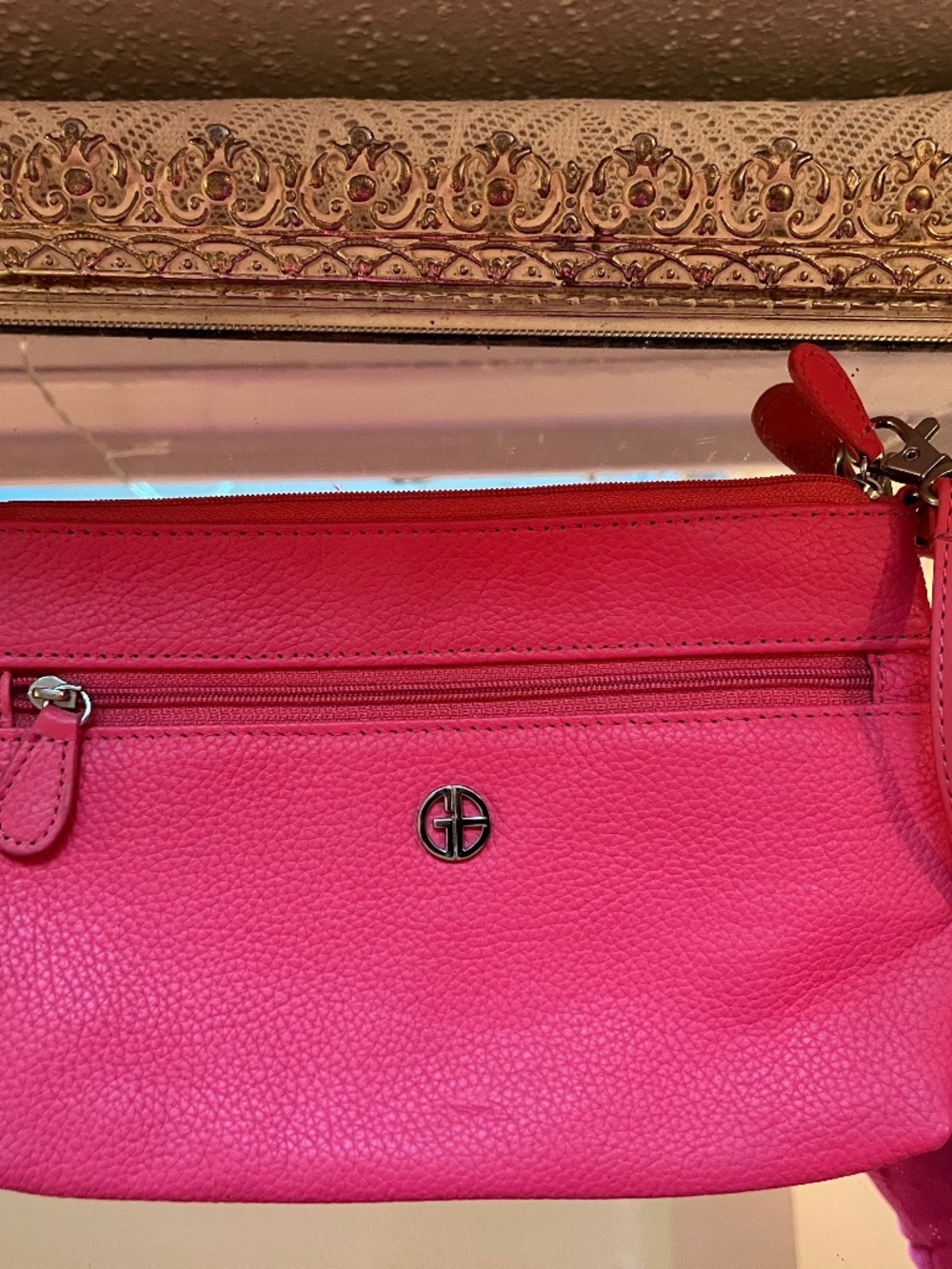 Giani Bernini Hot Pink Leather Crossbody Purse
